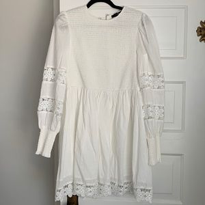 Aqua by Bloomingdales white smocked dress